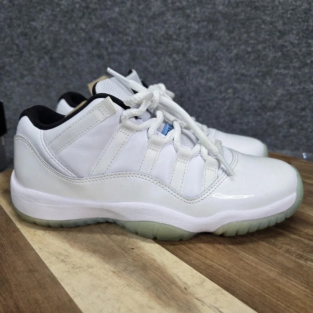Jordan 11 Retro Low Legend Blue Shoes‎ Youth Size 5Y White Patent GS 528896-117